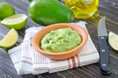 Sauce from avocado Stock Photos