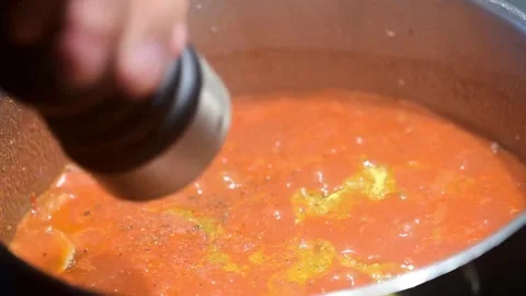 Sauce Bolognaise in a pot Stock Footage 290780452