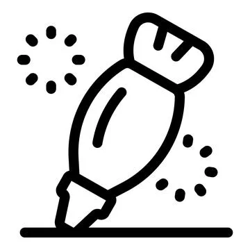 Sauce bottle drawing a continuous line on a surface Stock Illustration