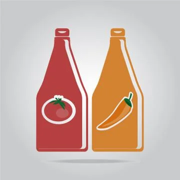 Sauce bottle icon Stock Illustration