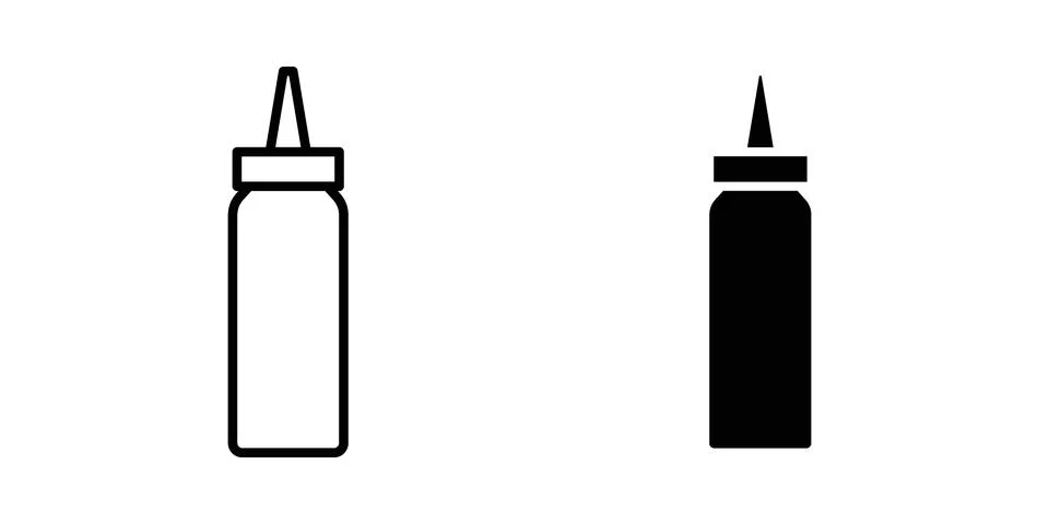 Sauce bottles icon vector design illustrations Illustrazione stock