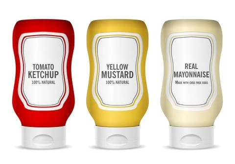 Sauce bottles Stock Illustration