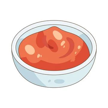 Sauce bowl Stock Illustration