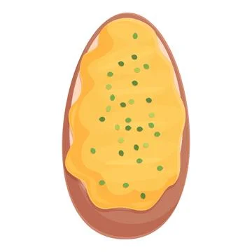 Sauce bruschetta icon cartoon vector. Cheese bread Stock Illustration