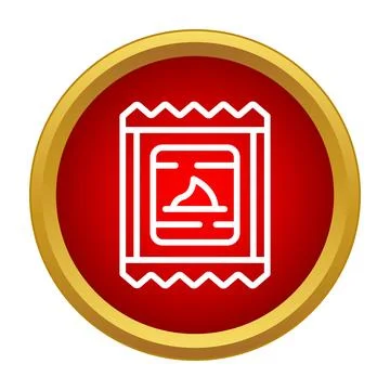 Sauce condiment sachet packaging icon concept Stock Illustration