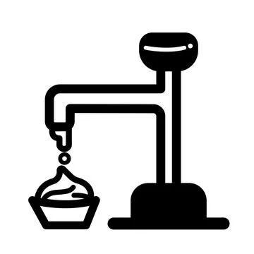 Sauce dispenser pump vector icon Ilustração Stock