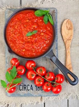 Sauce from heirloom tomatoes Stock Photos
