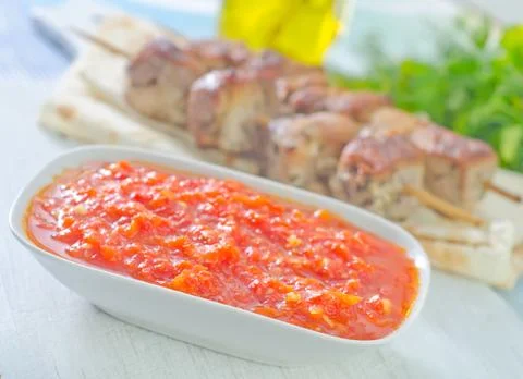 Sauce for kebab Stock Photos