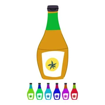 Sauce ketchup bottle vector cartoon graphic Stock Illustration