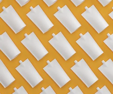 Sauce packages on an orange background Stock Illustration
