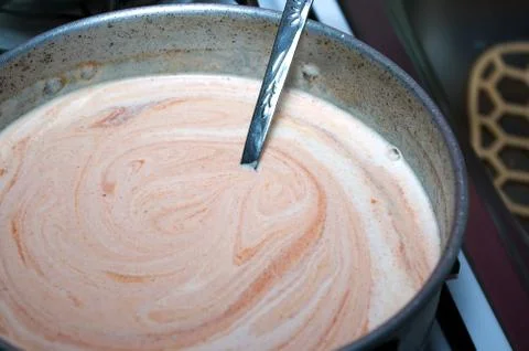 Sauce in pot Stock Photos