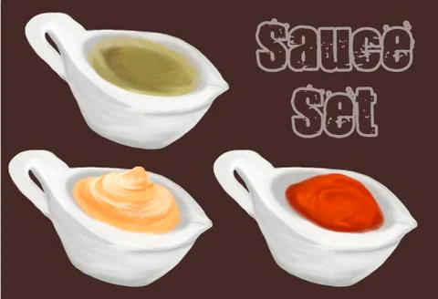Sauce set vector illustration Stock Illustration