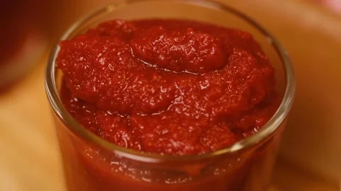 Sauce. Tomato paste | 120 fps 库存影片 158747817