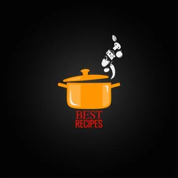 Saucepan design menu backgraund Stock Illustration