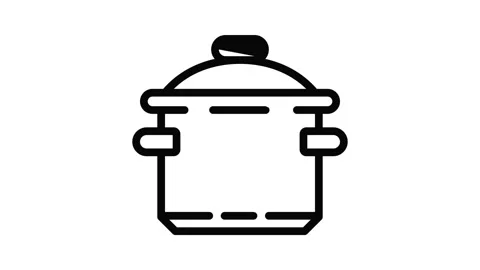 Saucepan icon animation Stock Footage 152643657