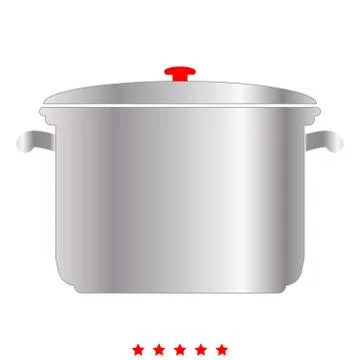 Saucepan icon .  Flat style Stock Illustration