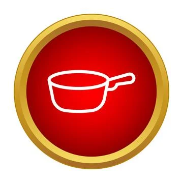 Saucepan icon representing cooking kitchenware and utensils Stock Illustration