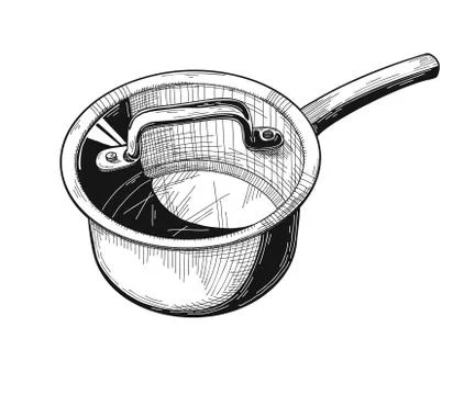 Saucepan isolated on white background. Vector illustration. Stock Illustration