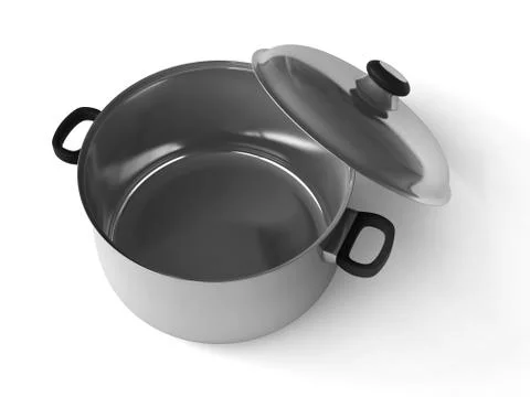 Saucepan on white background Stock Illustration