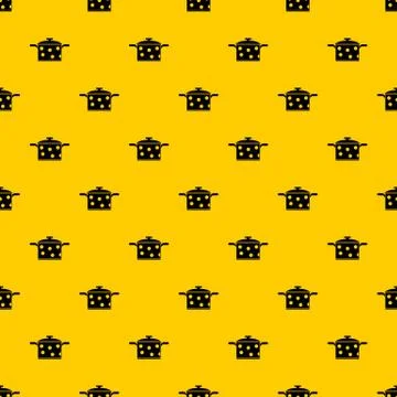 Saucepan with white dots pattern vector 스톡 일러스트