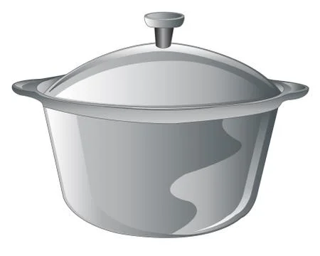 Saucepan on white Stock Illustration