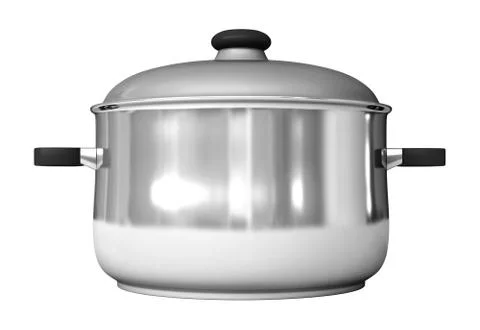 Saucepans isolated on white background Stock Illustration