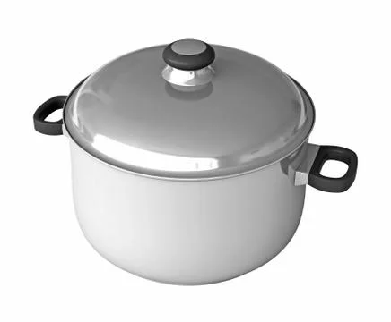 Saucepans isolated on white background Stock Illustration