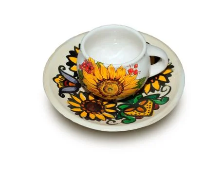 A saucer with a cup Foto stock