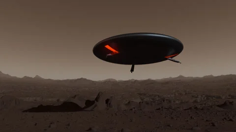 Saucer Landing Stock Footage 136710941