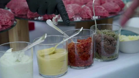 Sauces for aperitifs Video stock 167701165