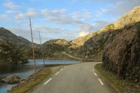 The Saudavegen route Stock Photos