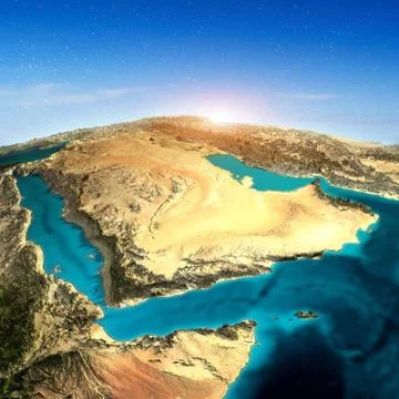 Saudi Arabia 3d map Illustrazione stock