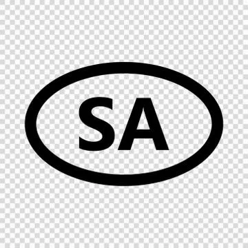 Saudi Arabia code symbol. short country name. Domain name Stock-Illustration