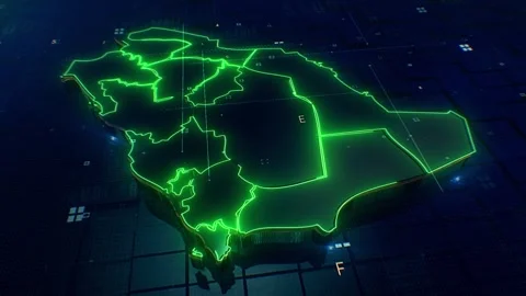 Saudi Digital Map Stock Videos – Royalty-Free HD & 4K Videos