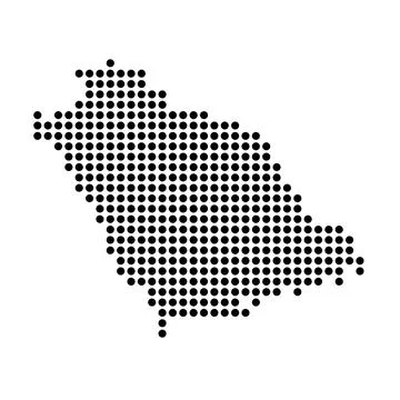 Saudi Arabia dotted vector map Illustrazione stock