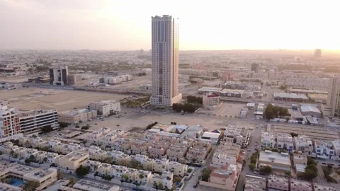 Saudi Arabia Drone View of Modern Residential Tower Stock Footage 336939257