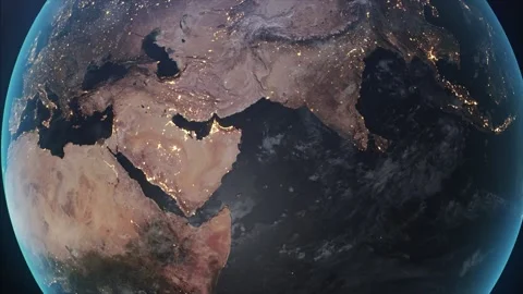 Saudi Arabia Earth Realistic Map 4K Stock Footage 301333880