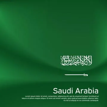 Saudi Arabia flag background. Blurred pattern in the colors of the saudi arabian Stock Illustration