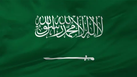 Saudi Arabia flag background Stock Footage 263943189