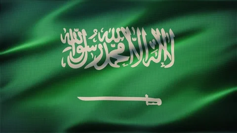 Saudi Arabia Flag Background Stock Footage 343629832