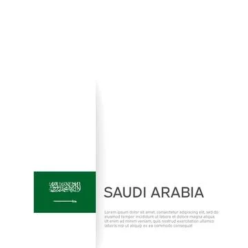 Saudi Arabia flag background. State patriotic saudi arabia banner, cover Stock Illustration