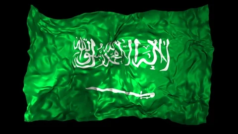 Saudi Arabia flag Stock Footage 110851176