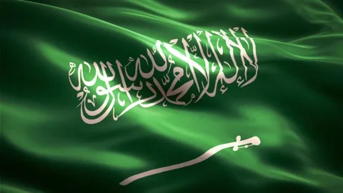 Saudi Arabia Flag Stock Footage 235854667