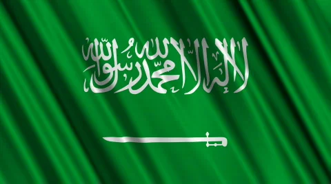 Saudi Arabia Flag Loop 01 Stock Footage