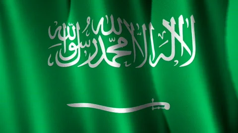Saudi Arabia Flag Loop Stock Footage 547663
