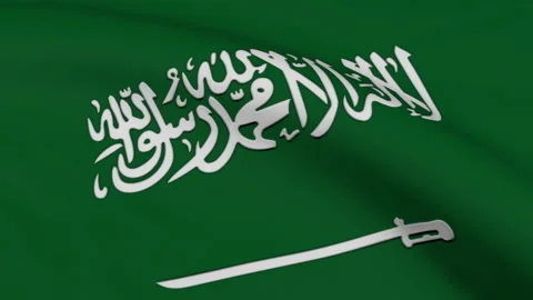 Saudi Arabia Flag Loop Stock Footage 241215660