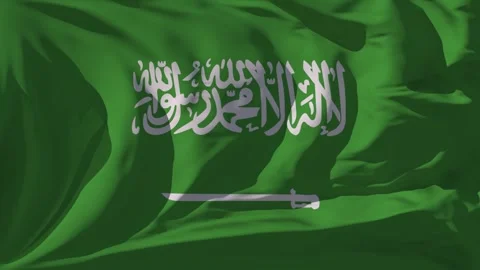 Saudi Arabia Flag Loop Stock Footage 295737693
