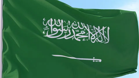 Saudi Arabia Flag Looping Background Stock Footage 191377089