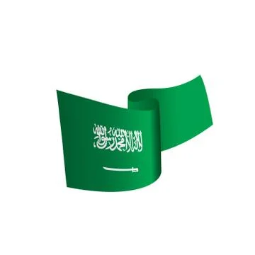 Saudi Arabia flag, vector illustration Stock Illustration