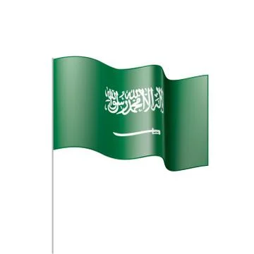 Saudi Arabia flag, vector illustration Illustrazione stock